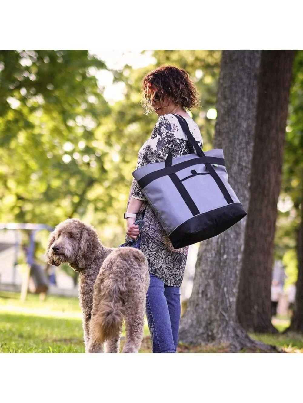 Jumbo Insulated Cooler Bag - Collapsible Soft Cooler for Groceries, Travel